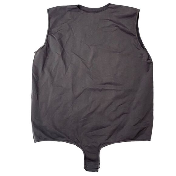 SKIMS Raw High Crew Neck Gunmetal Gray Bodysuit Sz 4X/5X NWOT - Picture 7 of 16